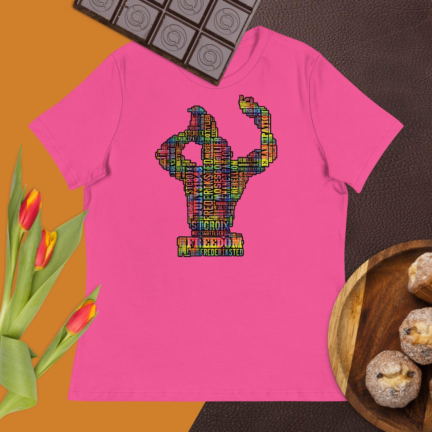 Freedom in Madras Worded Women's Relaxed T-Shirt