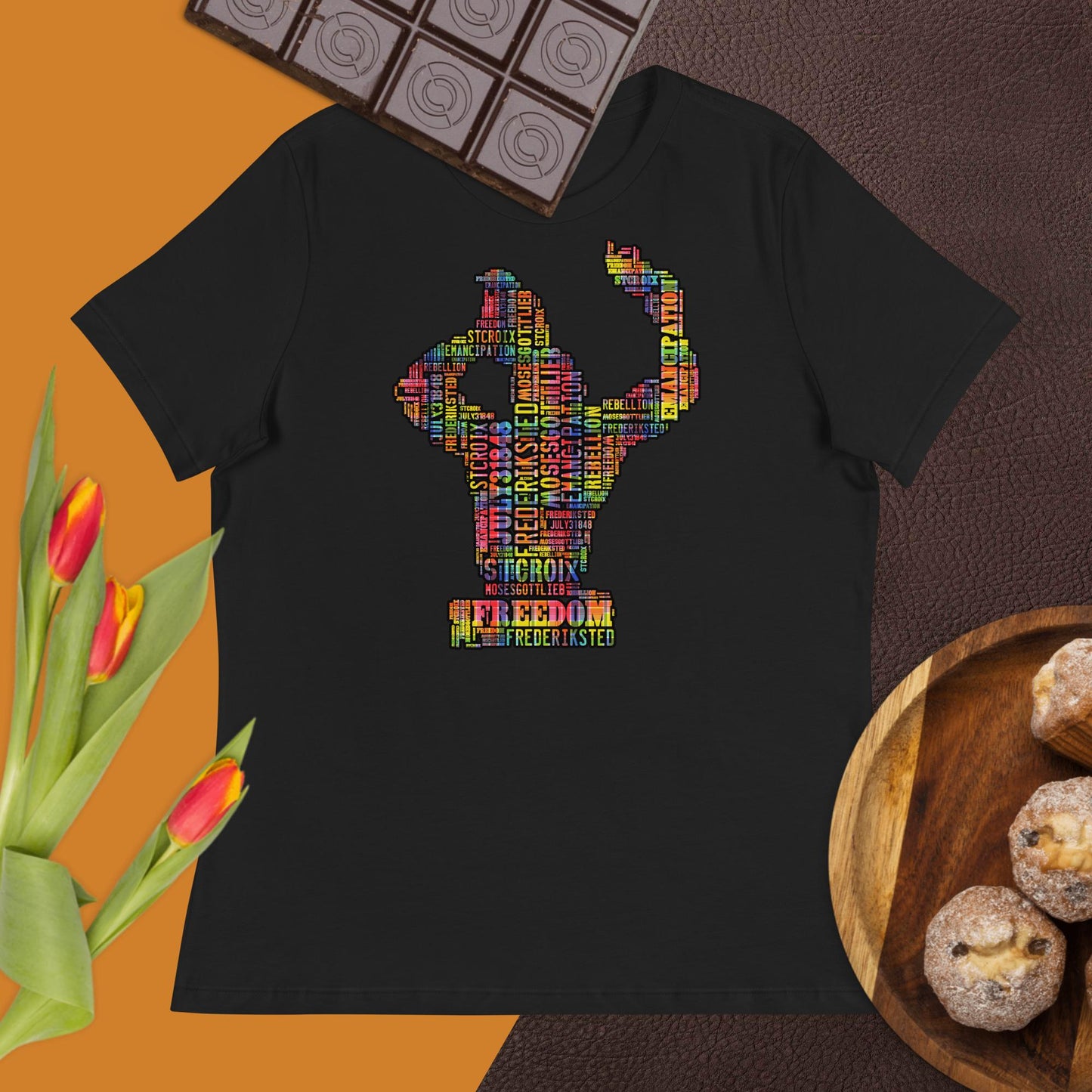 Freedom in Madras Worded Women's Relaxed T-Shirt