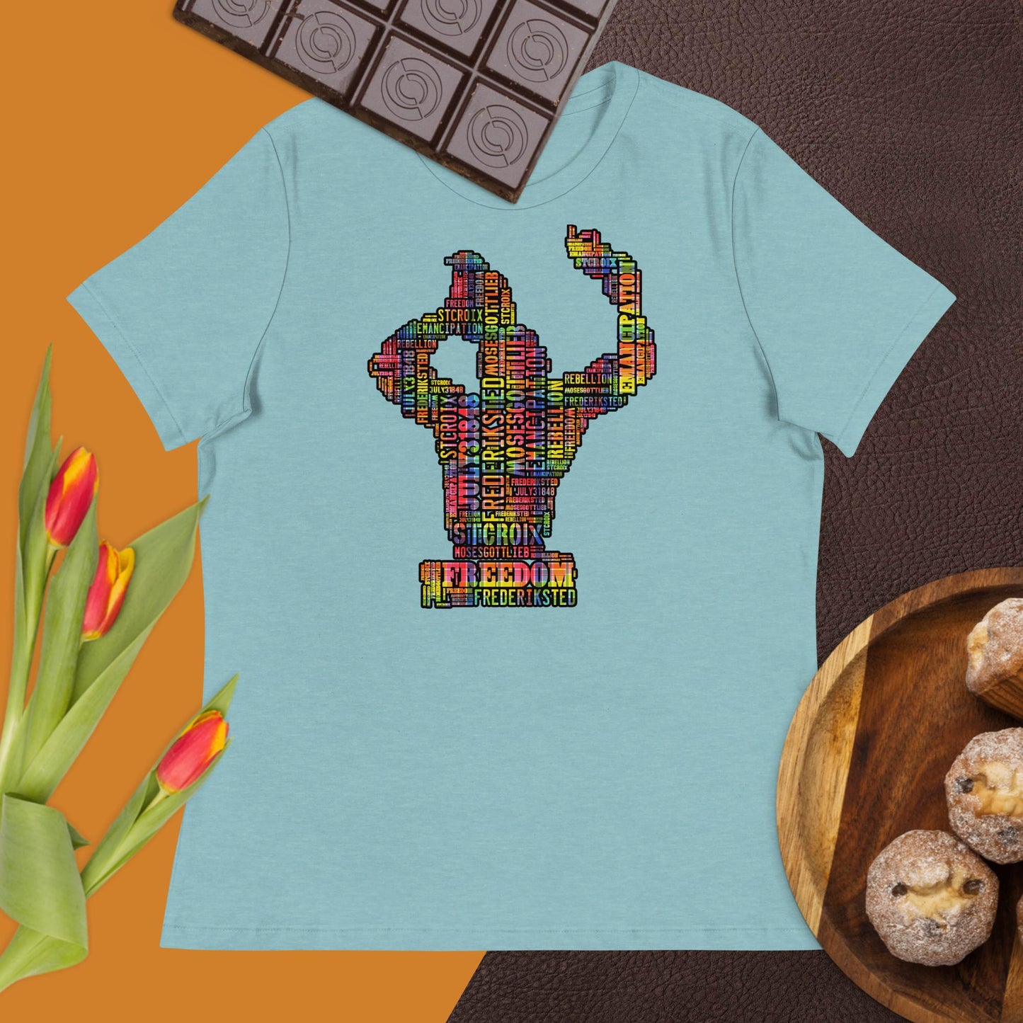 Freedom in Madras Worded Women's Relaxed T-Shirt