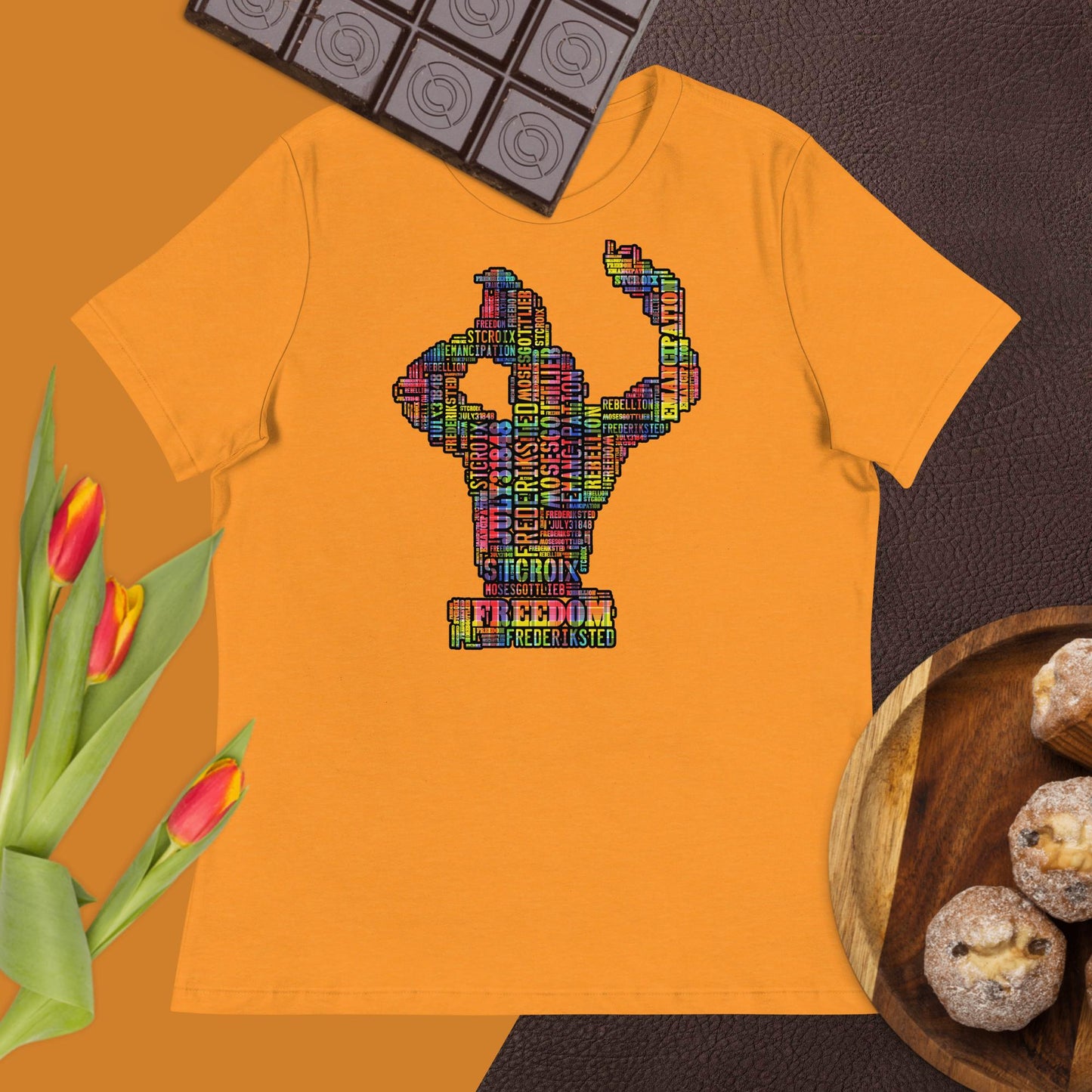 Freedom in Madras Worded Women's Relaxed T-Shirt