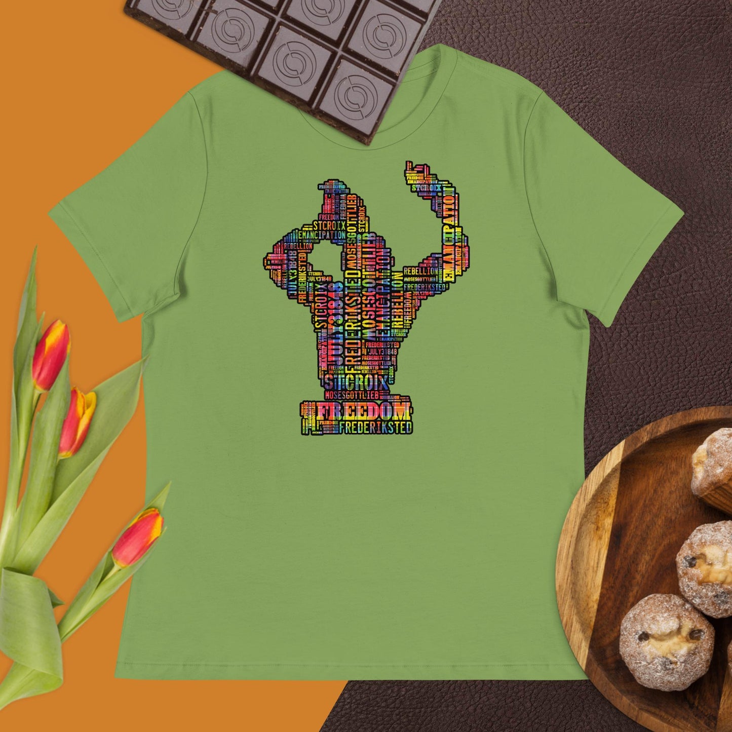 Freedom in Madras Worded Women's Relaxed T-Shirt