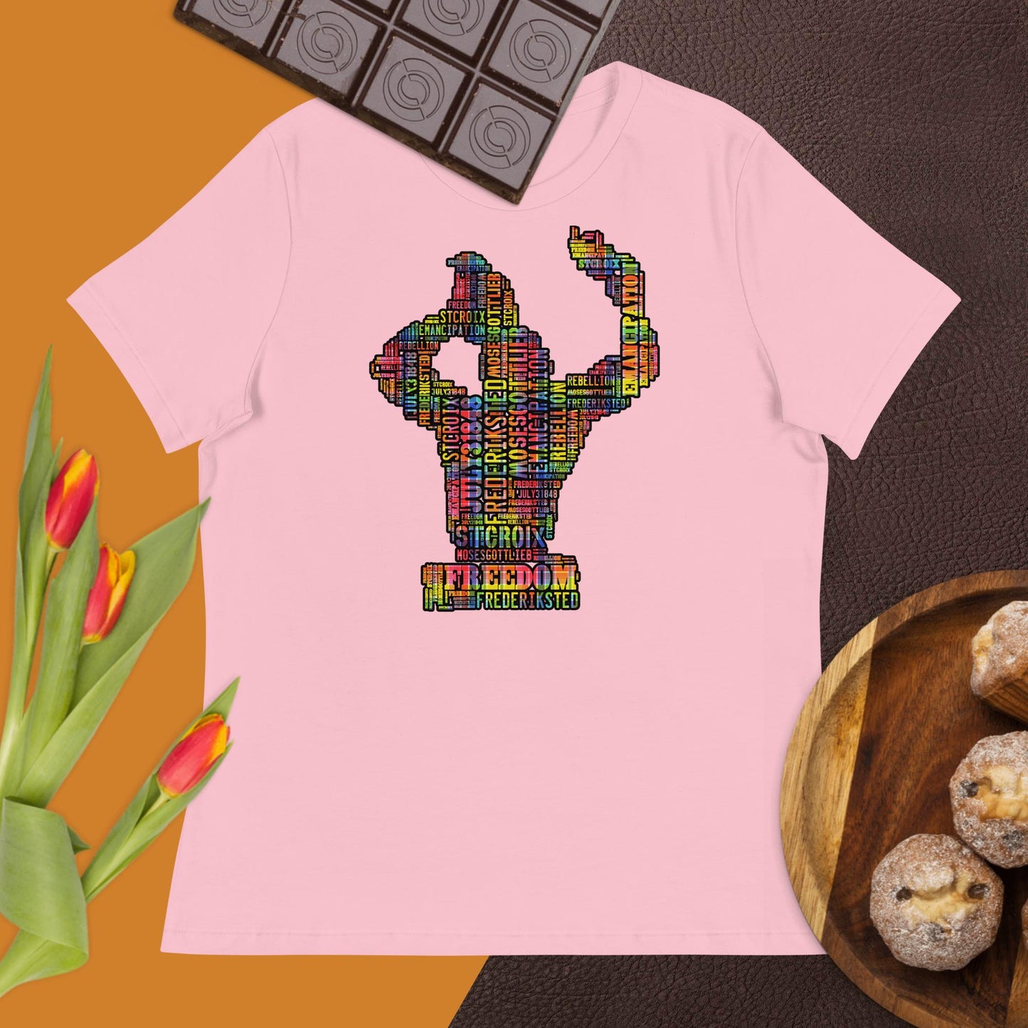 Freedom in Madras Worded Women's Relaxed T-Shirt