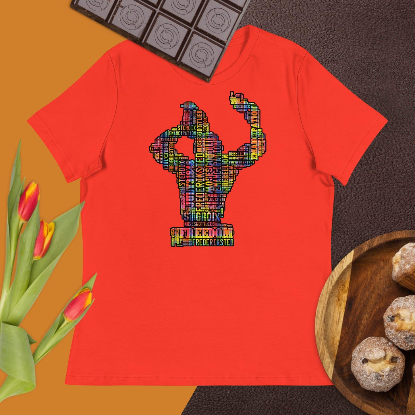 Freedom in Madras Worded Women's Relaxed T-Shirt