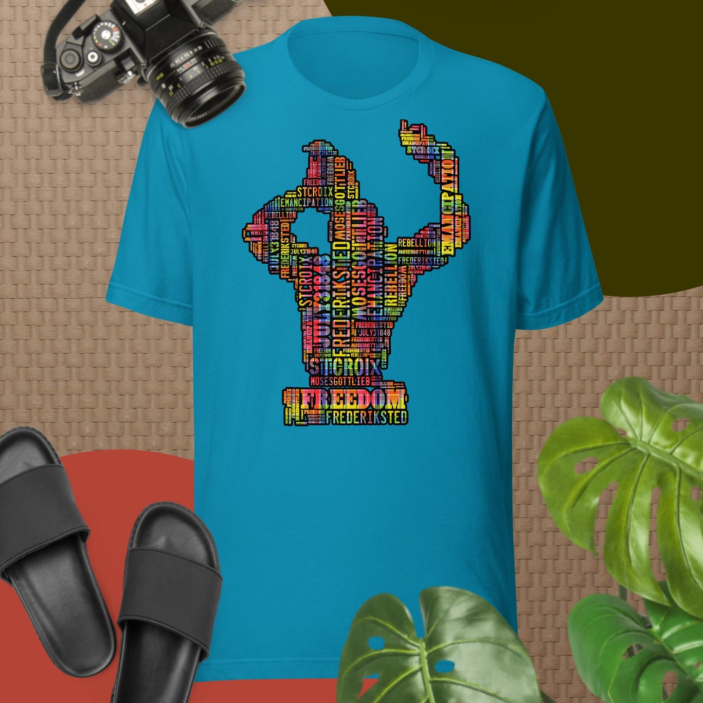 Freedom in Madras Worded Unisex T-shirt