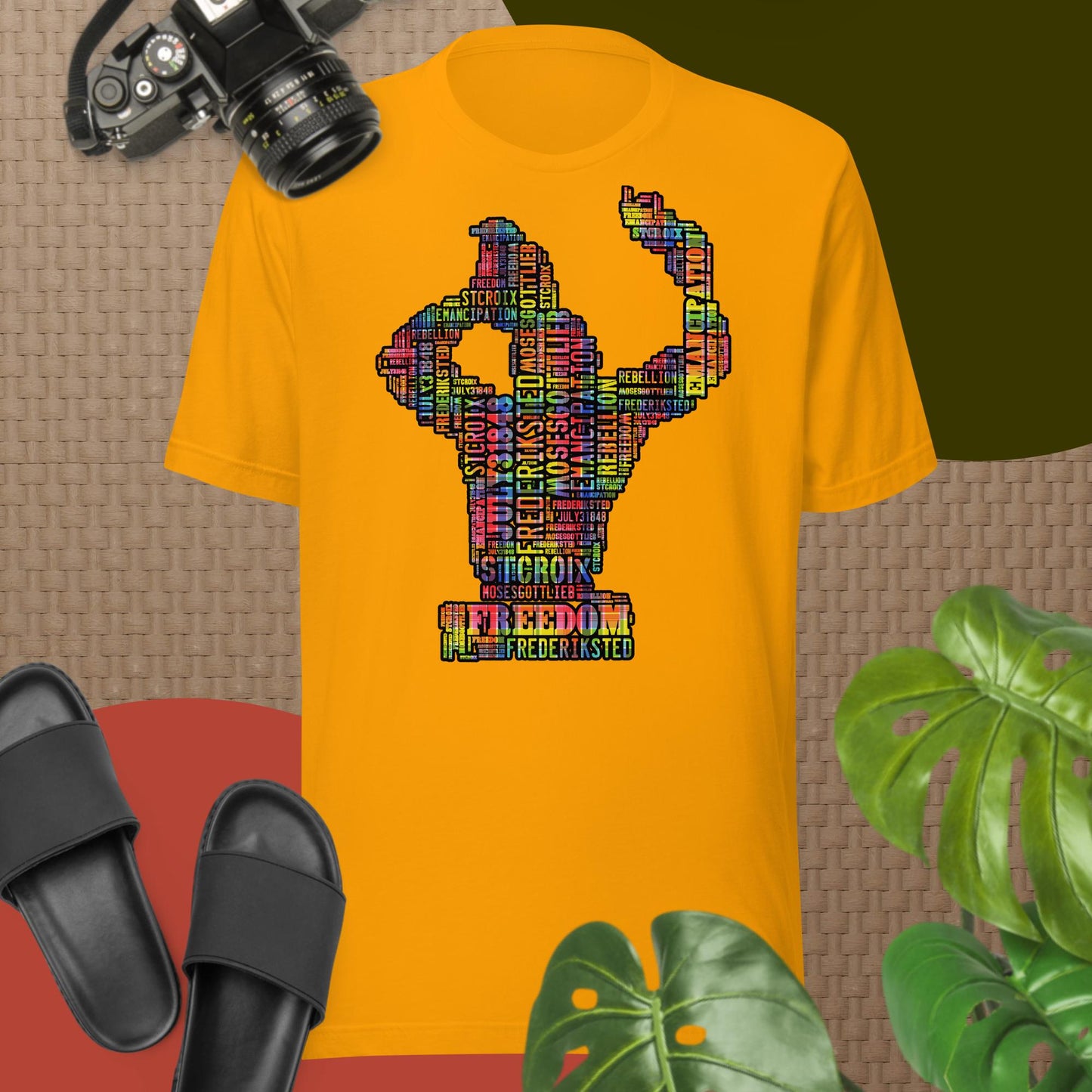 Freedom in Madras Worded Unisex T-shirt