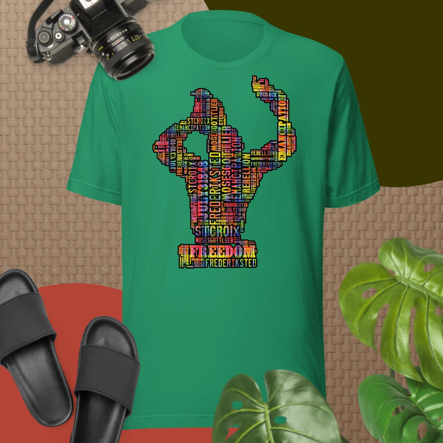 Freedom in Madras Worded Unisex T-shirt