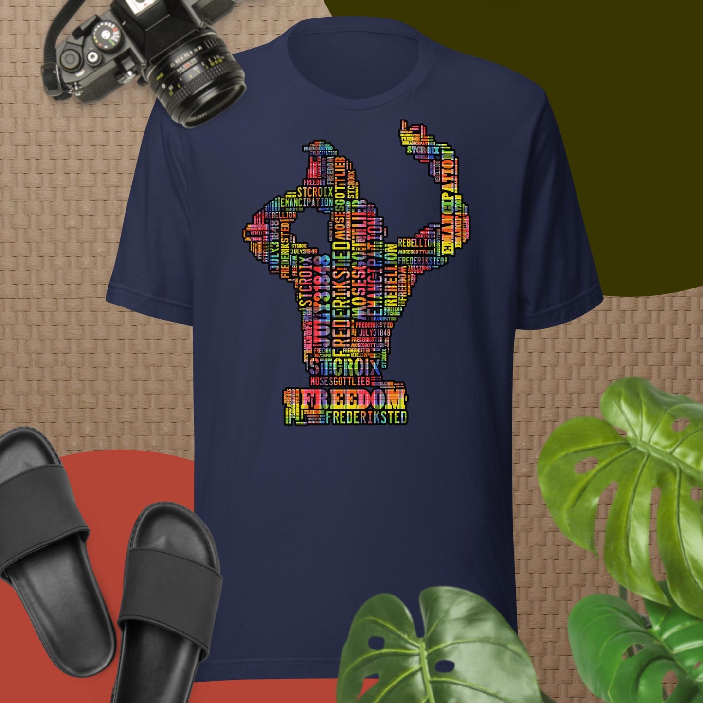 Freedom in Madras Worded Unisex T-shirt