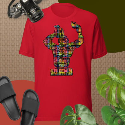 Freedom in Madras Worded Unisex T-shirt