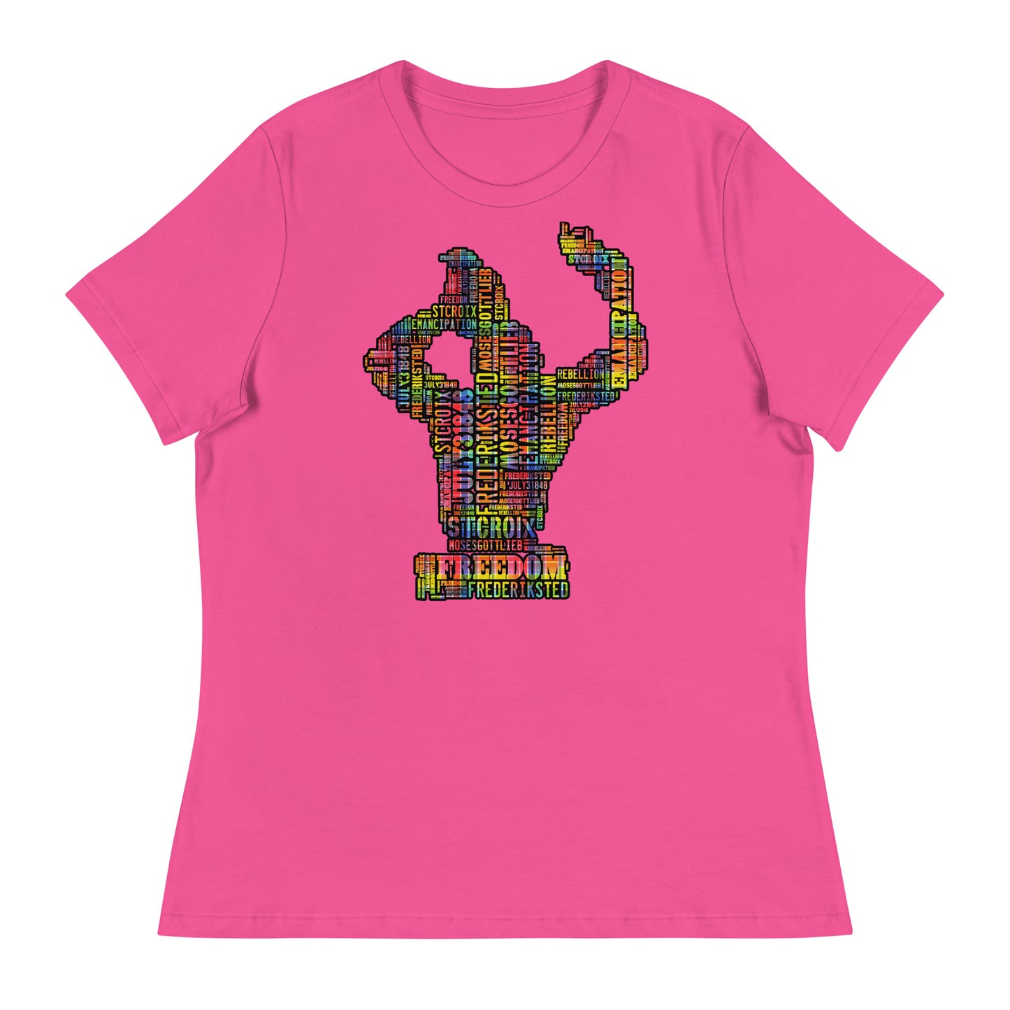 Freedom in Madras Worded Women's Relaxed T-Shirt