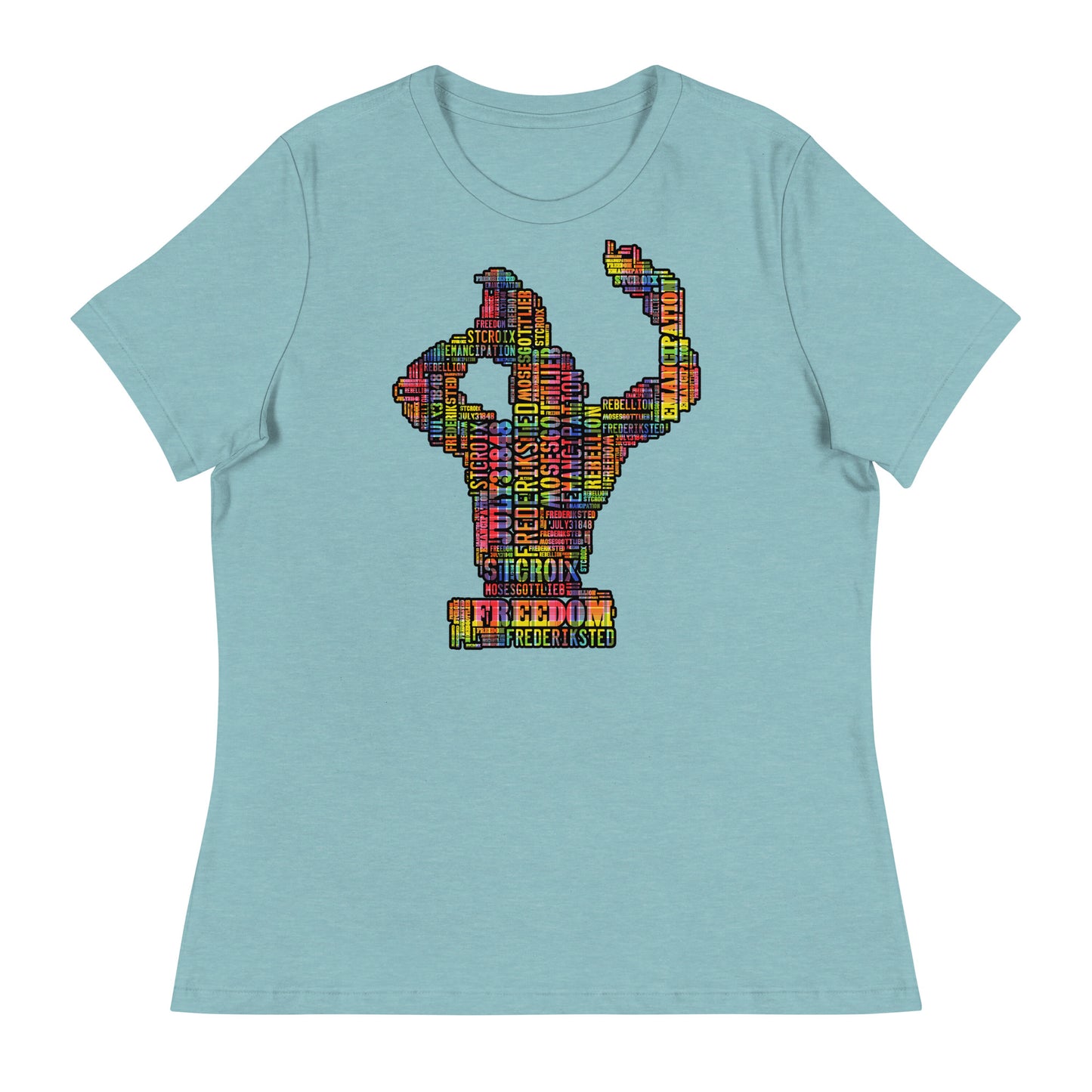 Freedom in Madras Worded Women's Relaxed T-Shirt