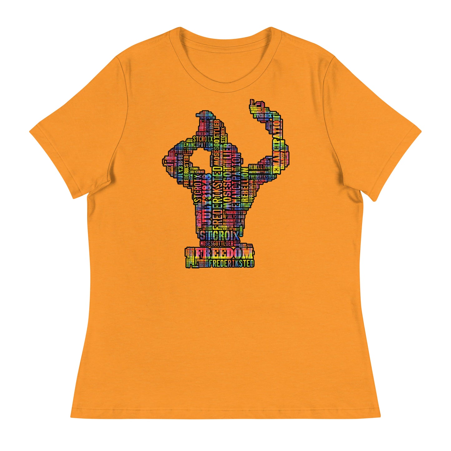 Freedom in Madras Worded Women's Relaxed T-Shirt