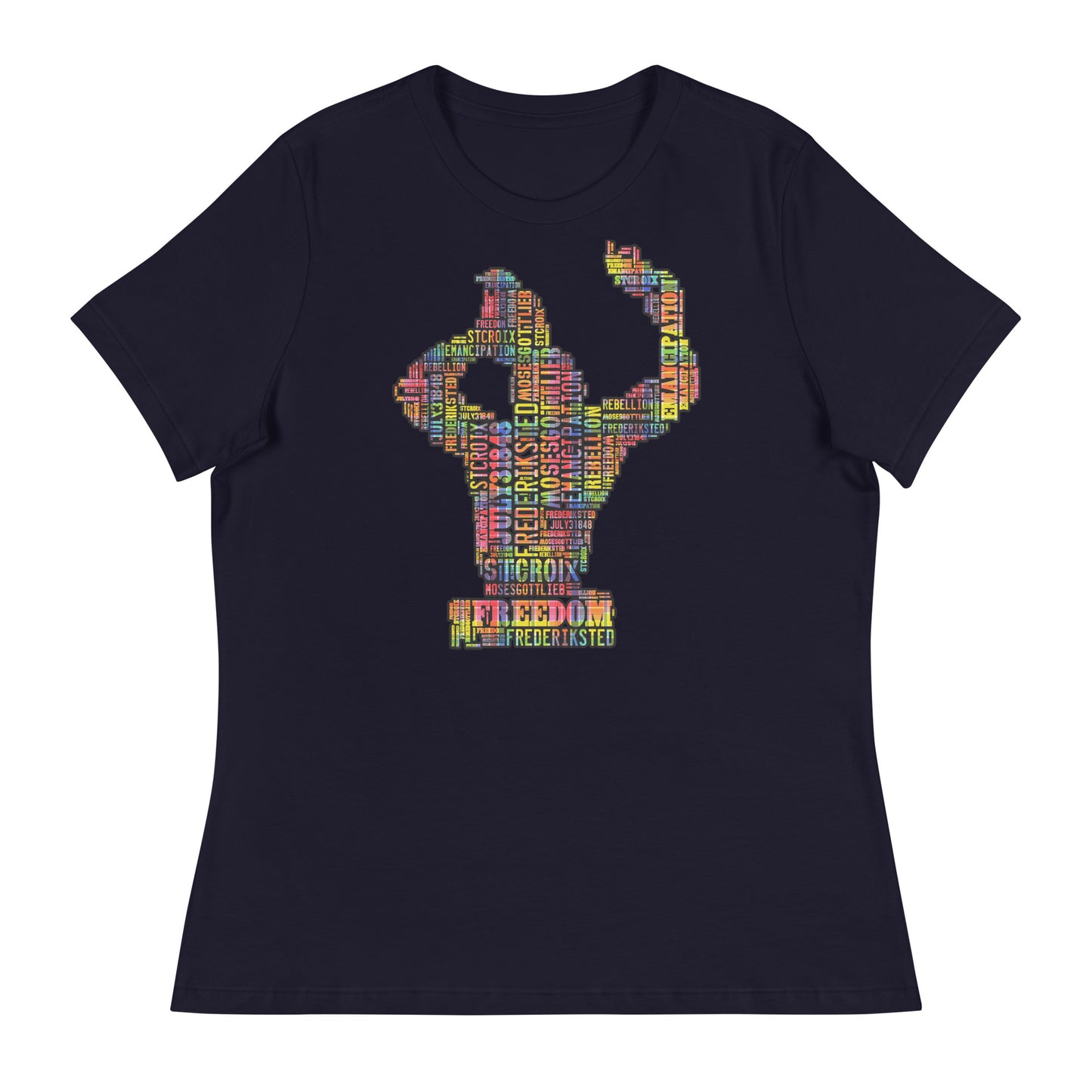 Freedom in Madras Worded Women's Relaxed T-Shirt
