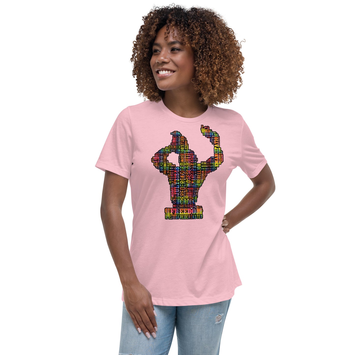 Freedom in Madras Worded Women's Relaxed T-Shirt