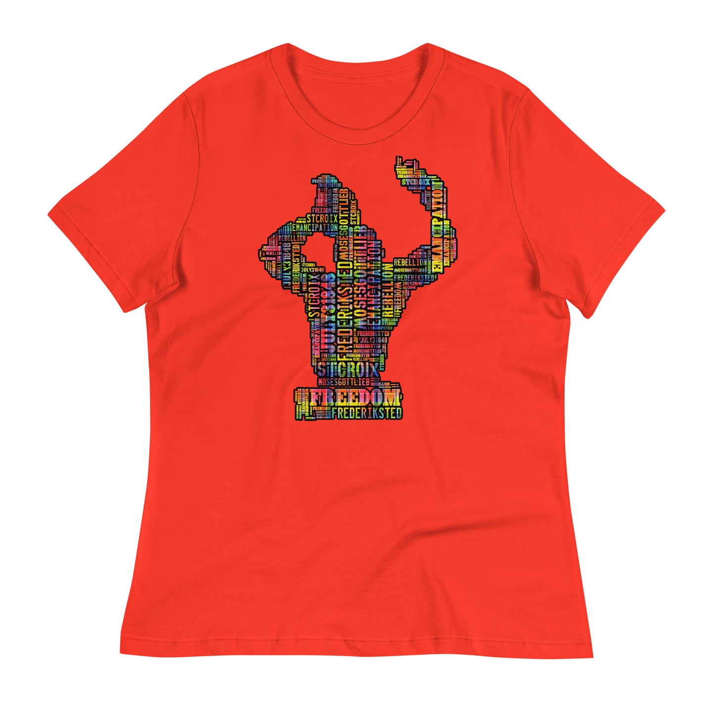 Freedom in Madras Worded Women's Relaxed T-Shirt