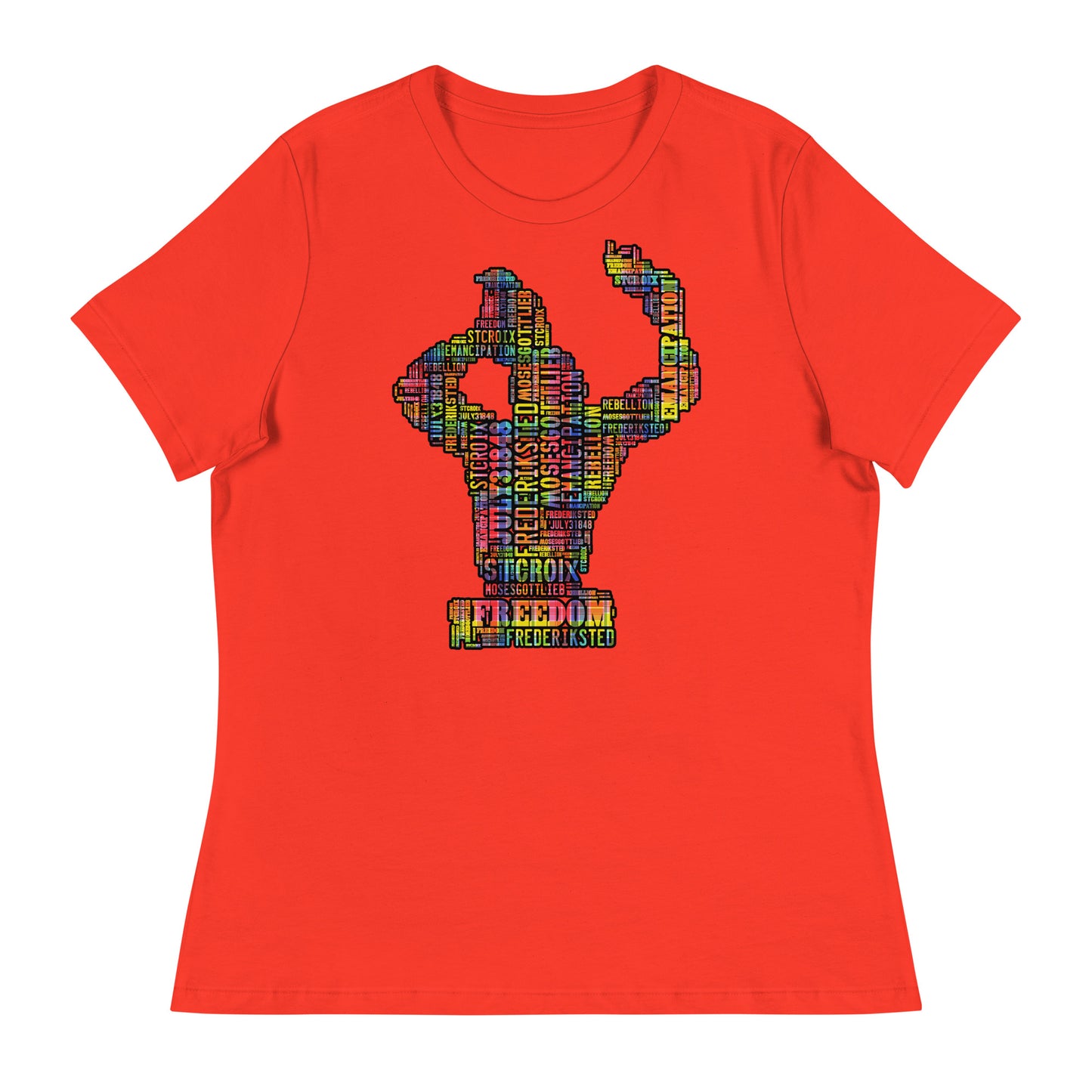 Freedom in Madras Worded Women's Relaxed T-Shirt