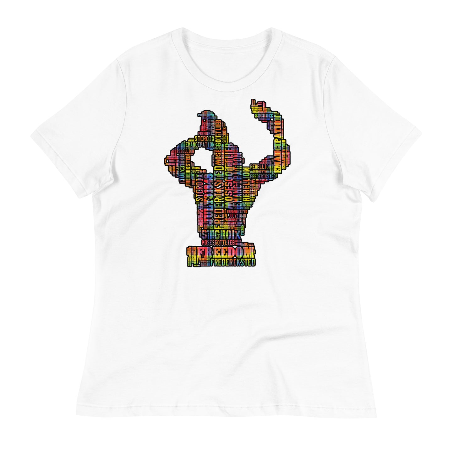Freedom in Madras Worded Women's Relaxed T-Shirt