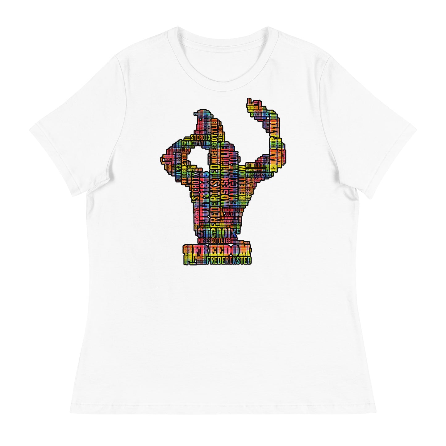 Freedom in Madras Worded Women's Relaxed T-Shirt