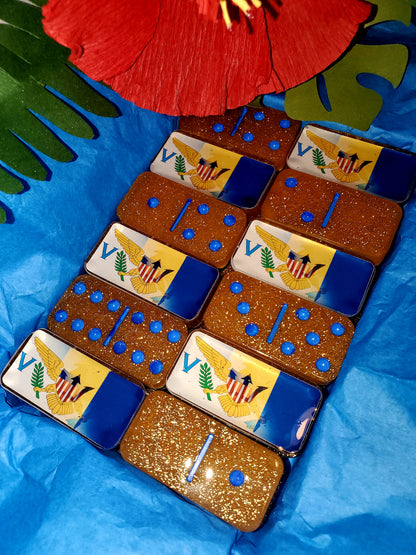 Professional Dominoes (2) - Rep Yo Caribbean Dual Flag