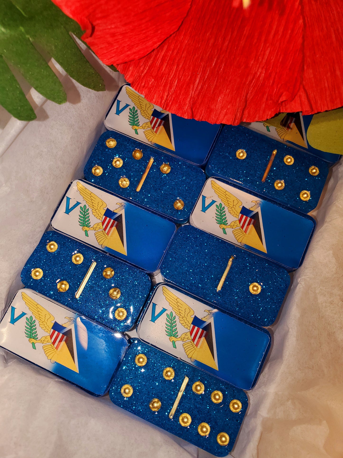 Professional Dominoes (2) - Rep Yo Caribbean Dual Flag