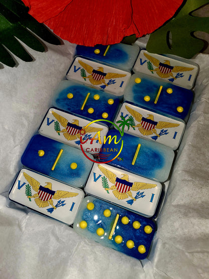 Professional Dominoes (2) - Rep Yo Caribbean Flag