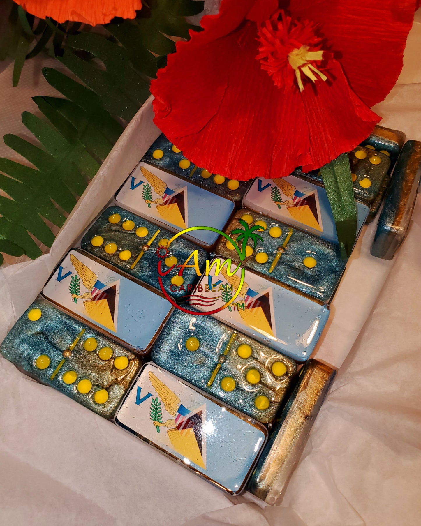 Jumbo Dominoes (2) - Rep Yo Caribbean Dual Flag