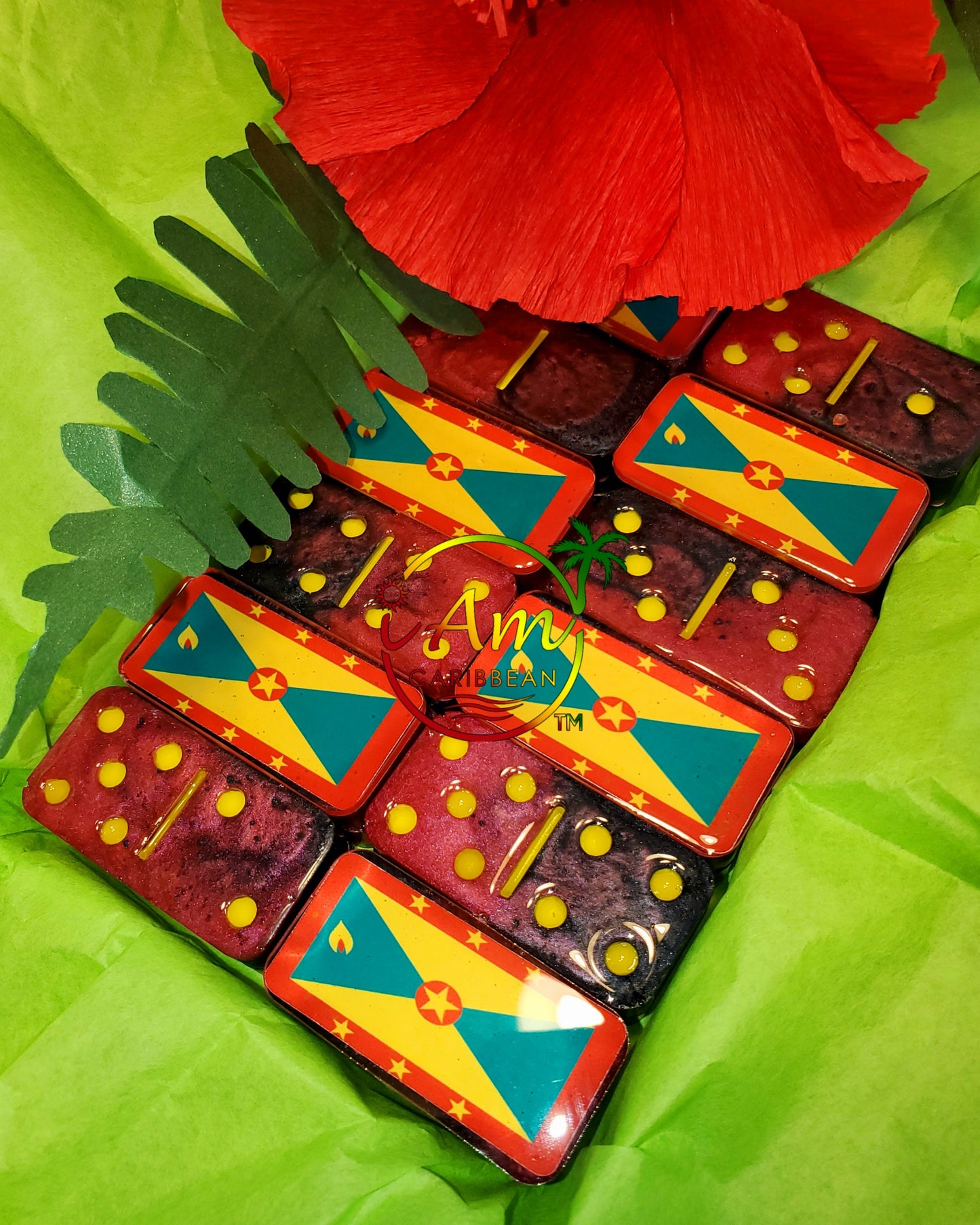 Professional Dominoes (2) - Rep Yo Caribbean Flag