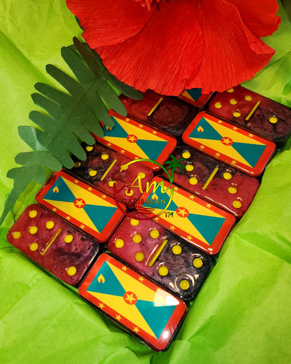 Professional Dominoes (2) - Rep Yo Caribbean Flag