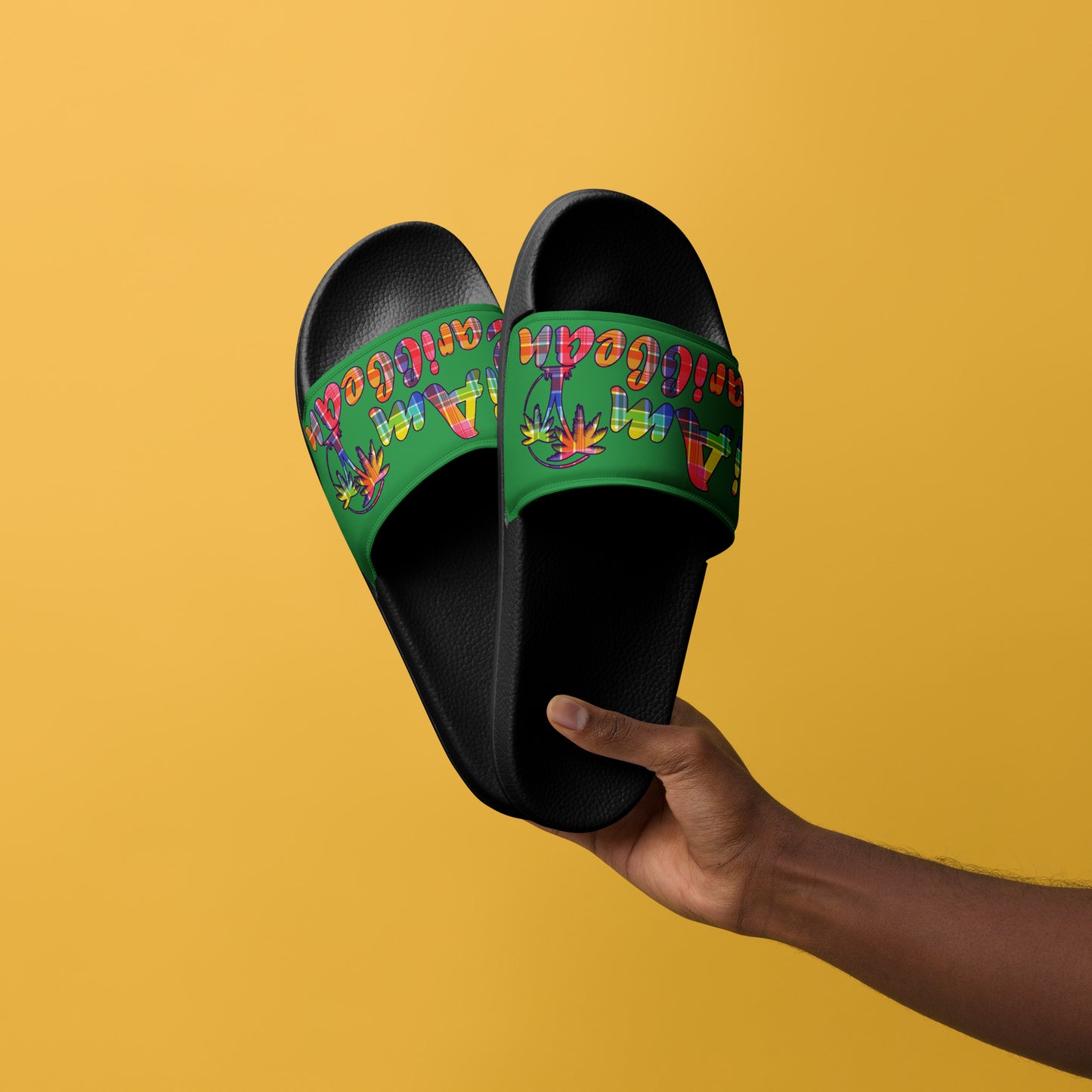 VI Madras Men’s slides - Green