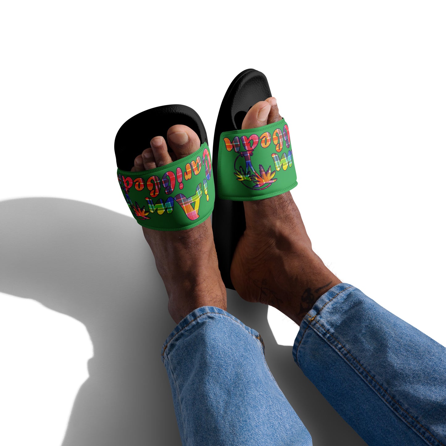 VI Madras Men’s slides - Green