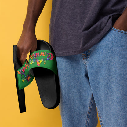 VI Madras Men’s slides - Green
