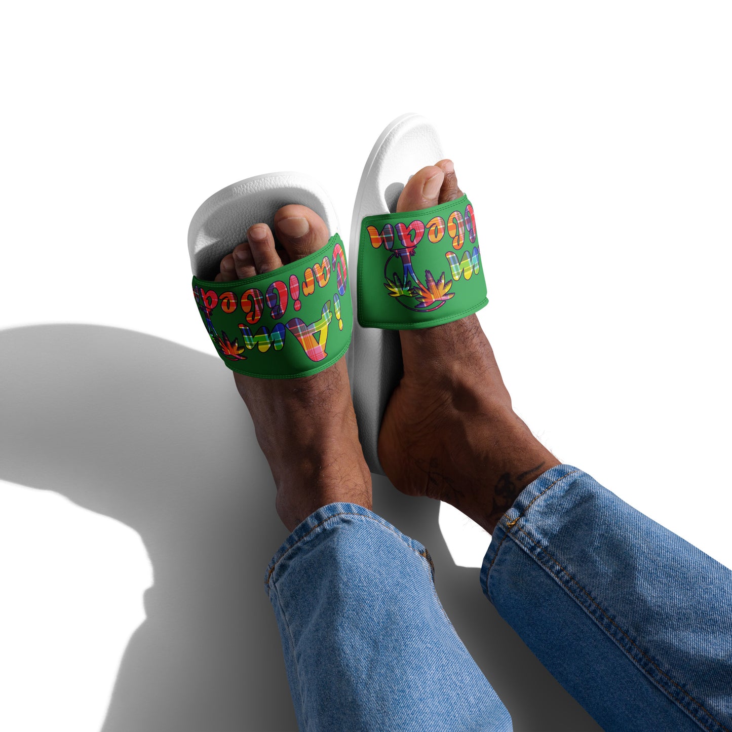 VI Madras Men’s slides - Green