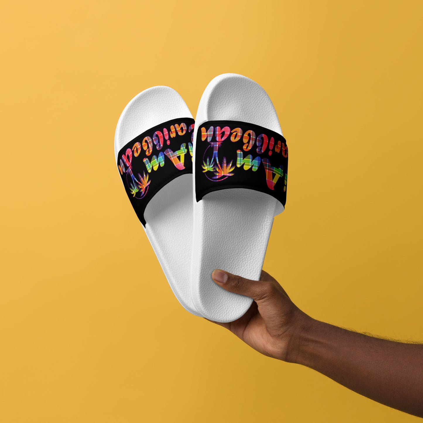 VI Madras Men’s slides - Black